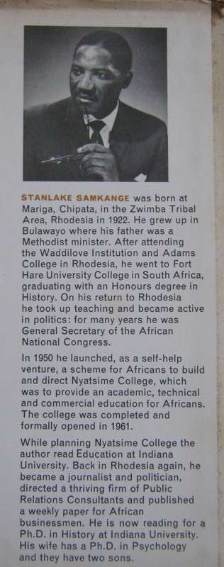 On Trial for My Country Stanlake Samkange