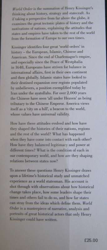 World Order Reflections on the Character of Nations and the Course of History Henry Kissinger