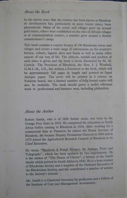 Avondale to Zimbabwe A Collection of Cameos of Rhodesian Towns and Villages. Signed