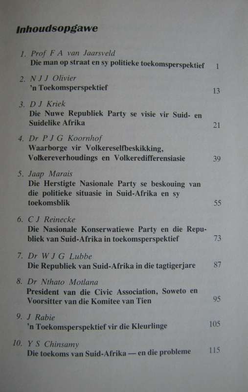 Suidafrika n Toekomsperspektief