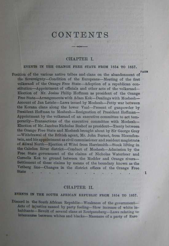 History of South Africa The Republics and Native Territories from 1854 to 1872 G m Theal