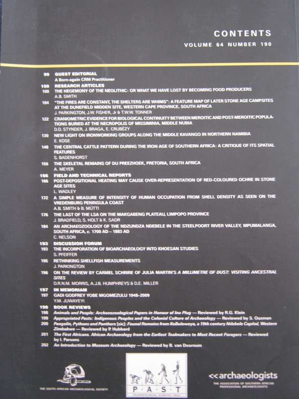 The South African Archaeological Bulletin  4 volumes