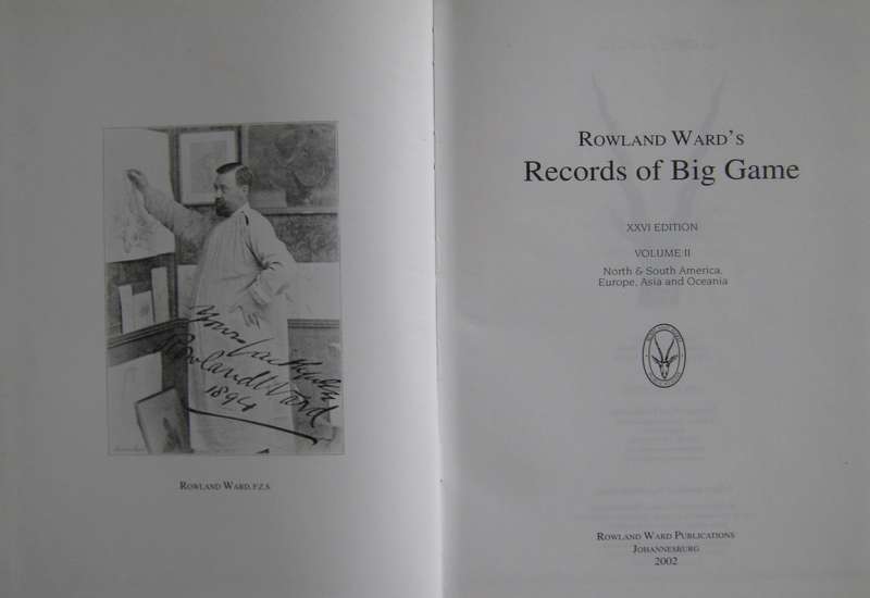 Limited Edition Rowland Ward Records of Big Game Vol 1 Africa & Vol 2 Rest of the World