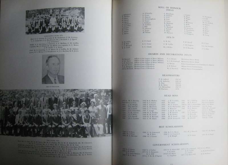 Some Renowned Rhodesian Senior Schools 1892 -1979 Edited by I P MacLaren