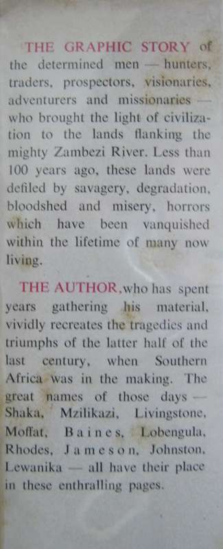 Zambezi Sunrise How Civilisation Came to Rhodesia & Nyasaland W D Gale