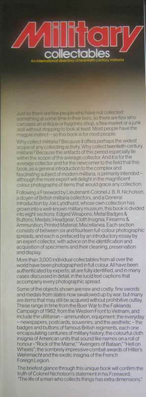 Military Collectable An International Directory of Twentieth-century Militaria Joe Lyndhurst
