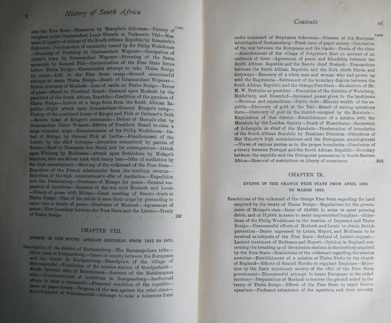 History of South Africa The Republics and Native Territories from 1854 to 1872 G m Theal