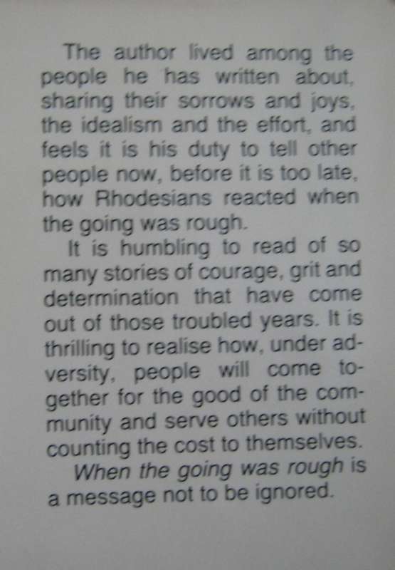 When the Going Was Rough A Rhodesian Story James MacBruce