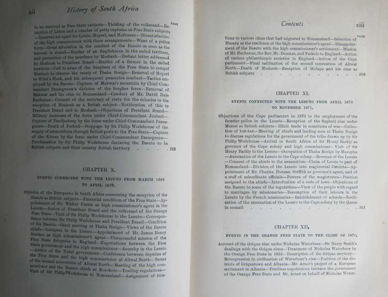 History of South Africa The Republics and Native Territories from 1854 to 1872 G m Theal