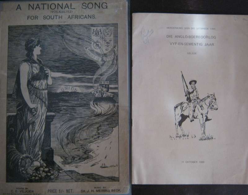 Anglo-Boer War Memorabilia: Herdenking Van Die Uitbreek Van Die Anglo-Boereoorlog & A National Song