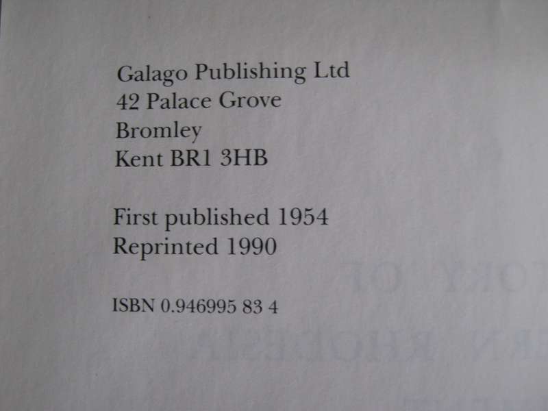 The Story of the Northern Rhodesia Regiment Edited by W V Brelsford