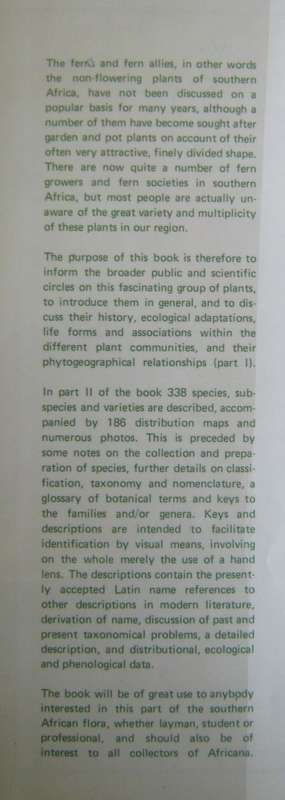 The Ferns and Fern Allies of Southern Africa W B G Jacobsen      P