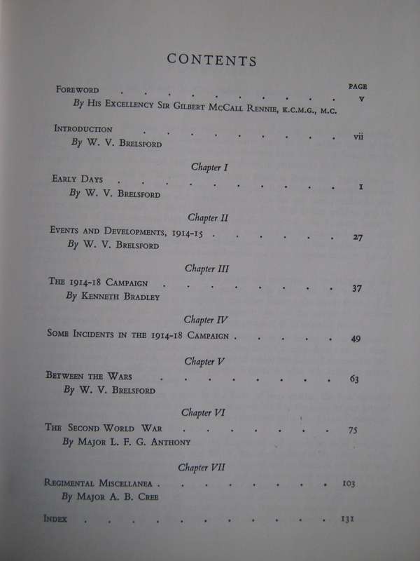 The Story of the Northern Rhodesia Regiment Edited by W V Brelsford
