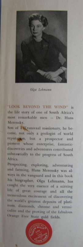 Look Beyond the Wind The Life of Hans Merensky Olga Lehmann
