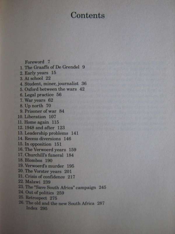 Div Looks Back The Memoirs of Sir De Villiers Graaf Sir De Villiers Graaf