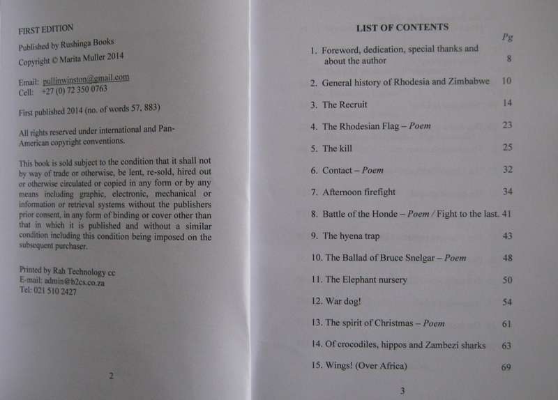 Tales and Poems of the Rhodesian Bush-War Circa 1967-1979 Signed by the author