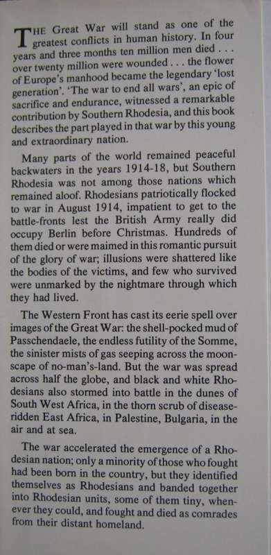 Ragtime Soldiers The Rhodesian Experience in the First World War Peter McLaughlin