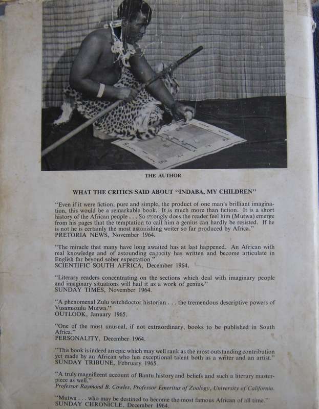 Africa Is My Witness Sequel to Indaba, my Children Vusamazulu C Mutwa  Publisher: Blue Cr