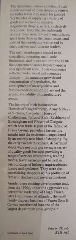 A Legend of Retailing House of Fraser  Michael Moss and Alison Turton