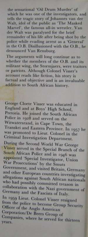 OB Traitors or Patriots? George Cloete Visser