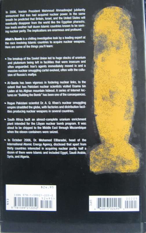 Allah's Bomb The Islamic Quest for Nuclear Weapons Al J Venter