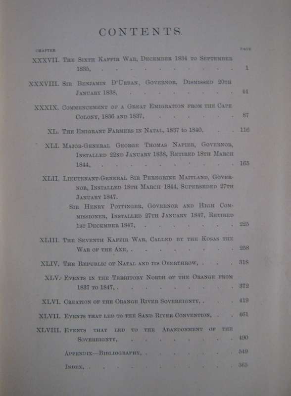 History of South Africa From the Foundation of the European Settlement to our Own Times 1834-1854