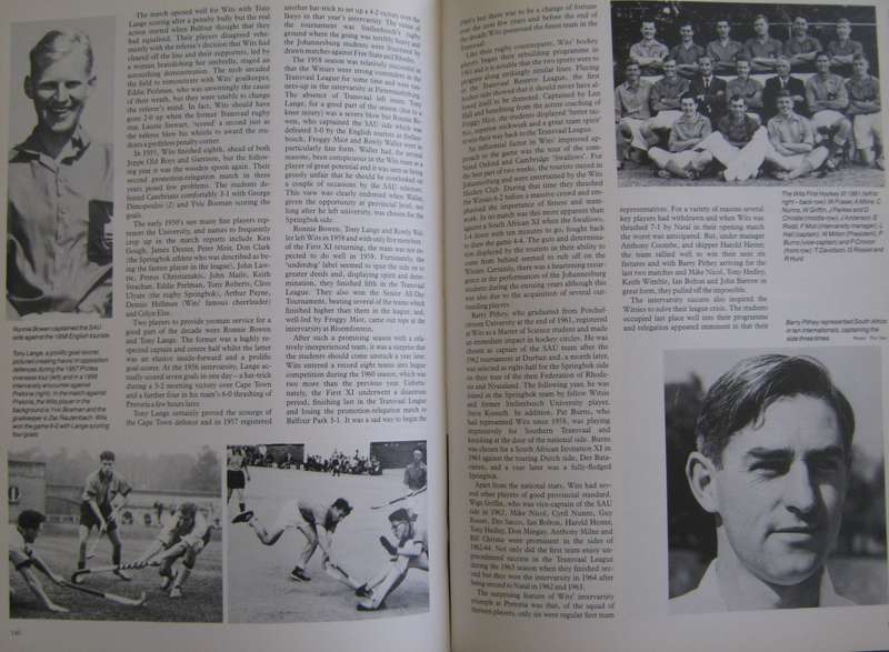 Wits Sport An Illustrated History of Sport at the University of the Witwatersrand Jonty Winch