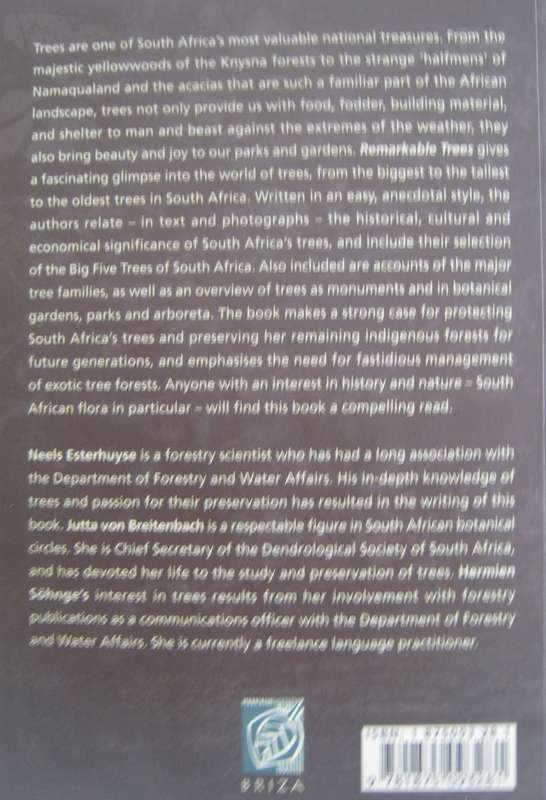 Remarkable Trees of South Africa Neels Esterhuyse | Jutta von Breitenbach | Hermien Sohnge