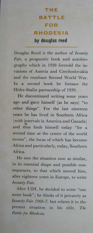 The Battle for Rhodesia Douglas Reed