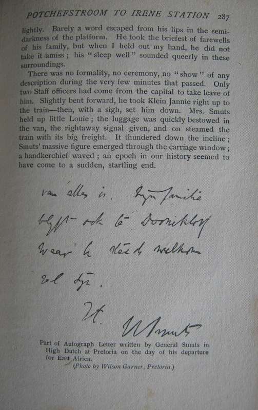 Jan Smuts Being a Character Sketch of Gen The Hon. J C Smuts N Levi