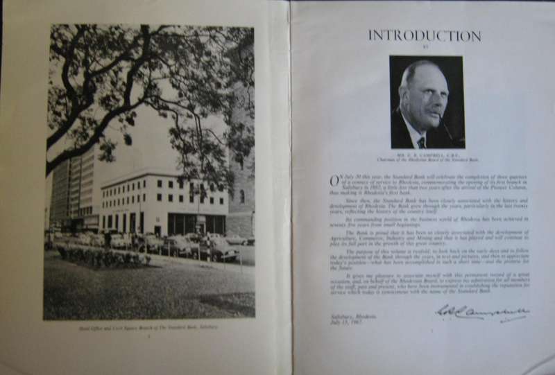 Standard Bank - Three Quarters of A Century of Banking in Rhodesia 1892-1967 H C P Andrews