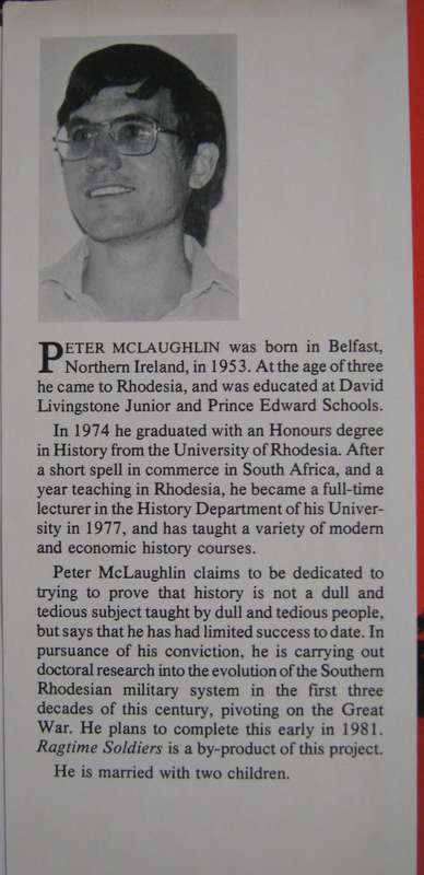 Ragtime Soldiers The Rhodesian Experience in the First World War Peter McLaughlin