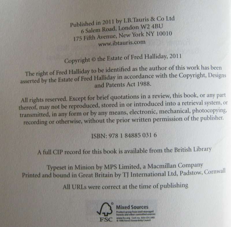 Shocked and Awed. How the War on Terror and Jihad Have Changed the English Language Fred Halliday