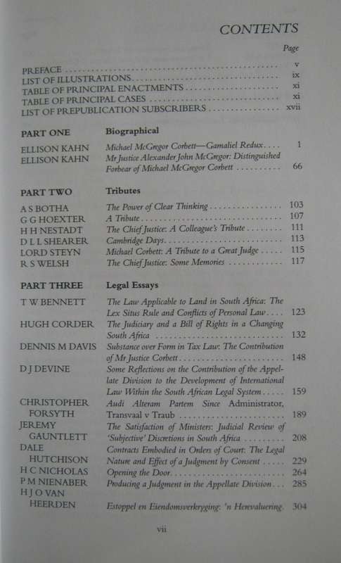 The Quest for Justice Essays Honouring of Michael McGregor Corbett, Chief Justice