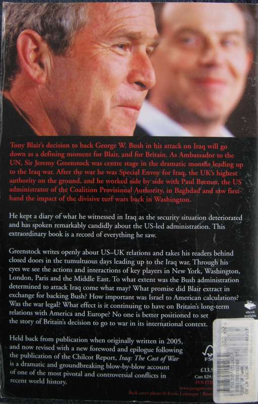 Iraq The Cost of War Jeremy Greenstock