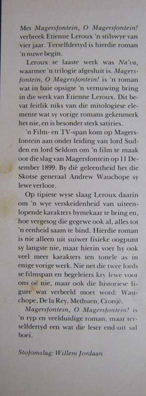 Magersfontein, O Magersfontein Etienne Leroux