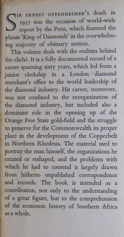 Sir Ernest Oppenheimer and the Economic Development of Southern Africa Theodore Gregory