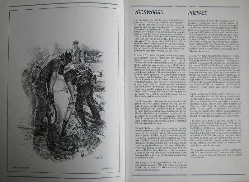 Die Geskiedenis van Genieskool 1940-1990 - School of Engineers The History Komdt J C Rabe