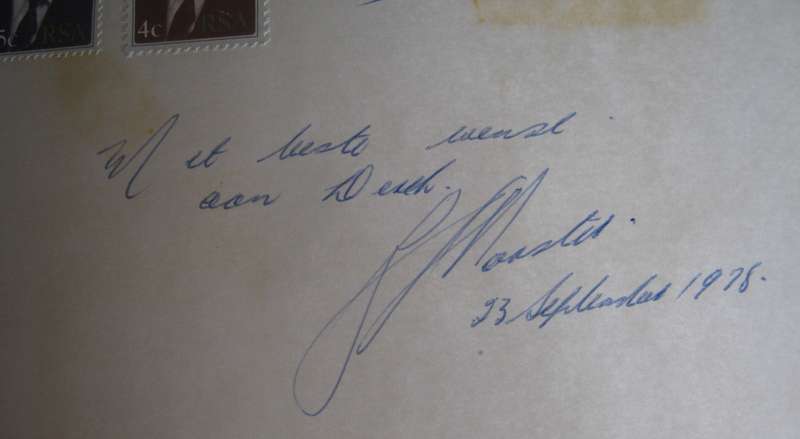 Vorster  Die Mens  Signed  John DOliveira