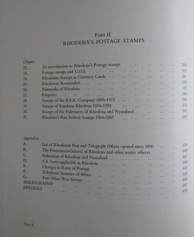 Rhodesia A Postal History Its Stamps, Posts & Telegraphs R C Smith