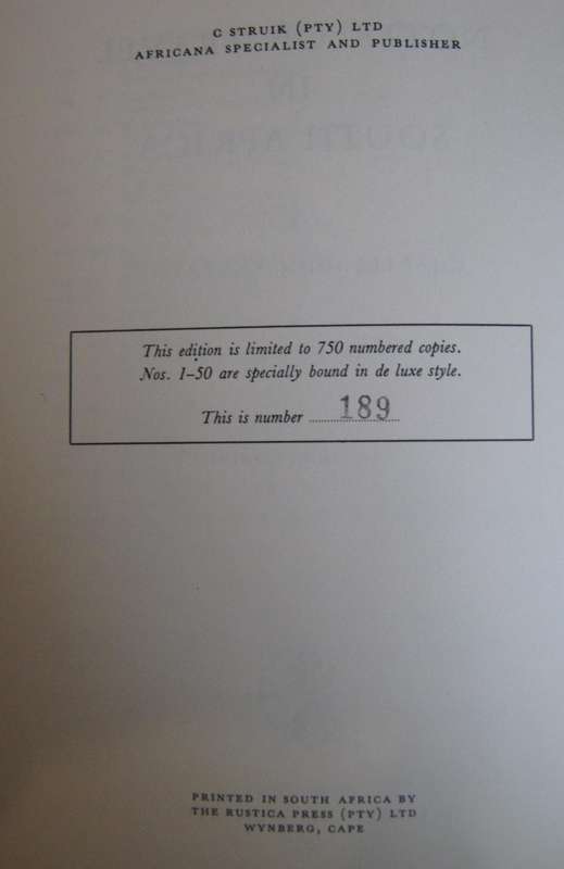 Notes of Travel in South Africa  C J Anderson Edited by L Llyod