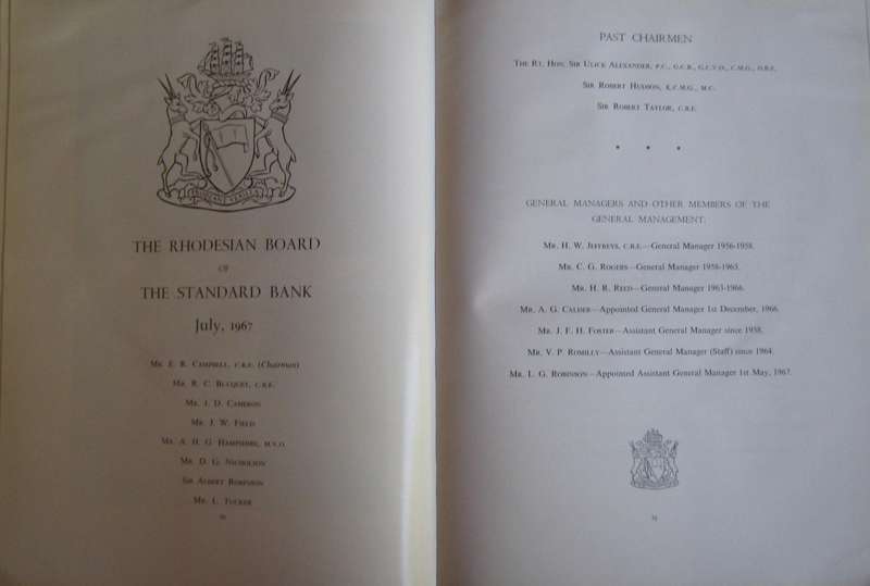 Standard Bank - Three Quarters of A Century of Banking in Rhodesia 1892-1967 H C P Andrews