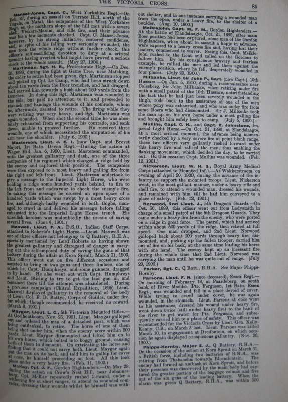 South African War Honours and Awards 1899-1902.