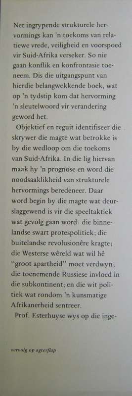 Die Pad Van Hervorming Beskouinge oor die noodsaaklikheid van structurele hervorming in Suid-Afrika