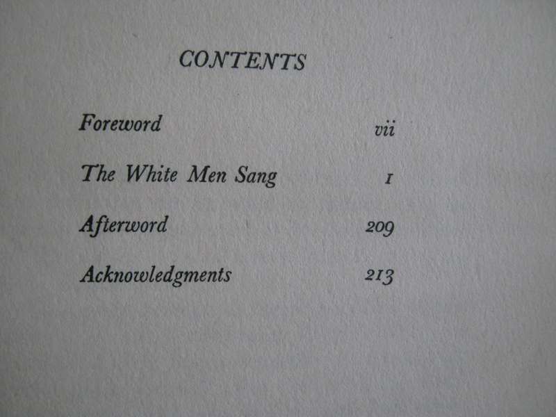 The White Men Sang Alexander Fullerton