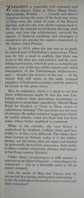 Wild Places of Zimbabwe Dick Pitman