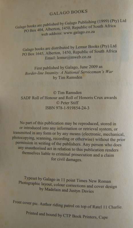 Border-Line Insanity A National Servicemans Story Tim Ramsden