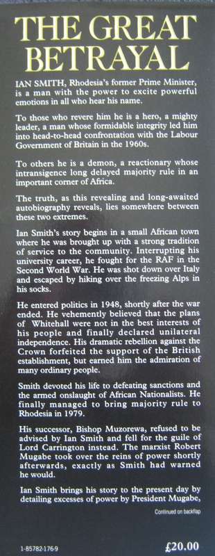 The Great Betrayal - The Memoirs of Ian Douglas Smith Ian Smith