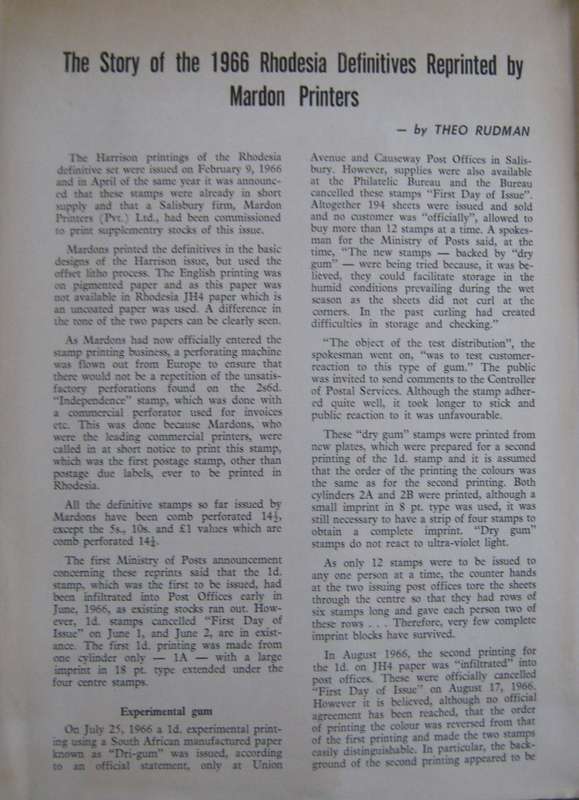 Rhodesia A Postal History Its Stamps, Posts & Telegraphs R C Smith