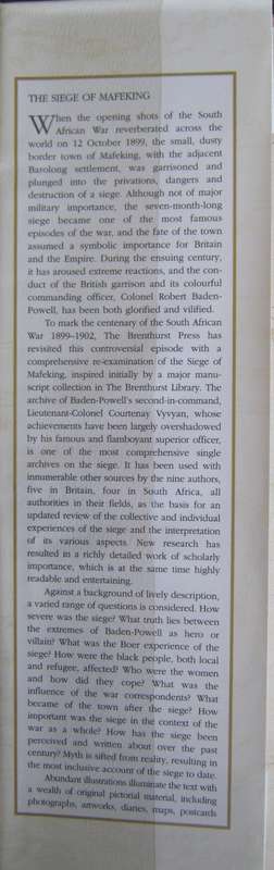 The Brenthurst Press The Siege of Mafeking  Volumes 1 & 2  Iain R Smith- Academic Editor